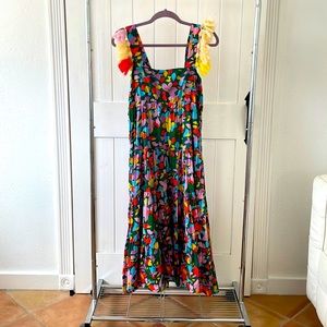 J Crew Floral Dress with tassels